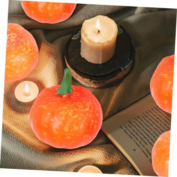1 Satz Künstlicher Kürbis Mini-kürbisse Masse Kürbis-Fotografie-stütze Mini-kürbis-Ornamente Kleiner Halloween-kürbis Imitiertes Kürbisdekor Heimdekorationen Yellow Plastik