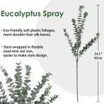 3 stuks kunstmatige eucalyptusplanten, , decoratie, eucalyptus met 5 takken, droogbloemen, decoratie voor woondecoratie, hoogte 87 cm