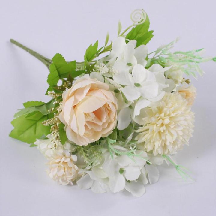 Artificial Flowers Pioenrozen, kunstbloemen, decoratie, bruiloft, boeket, , kunstbloemen, echt gevoel, wit boeket 1013