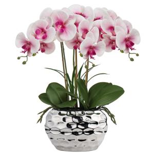 44 cm kunstmatige orchideeën phalaenopsis kunstbloemen als echte decoratieve orchidee bonsai kunstplant arrangement in keramische pot voor tafel woonkamer wooncultuur decoratie
