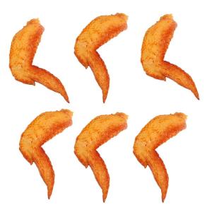 6 Stück künstliche Orleans gegrillte Hühnerflügel, multifunktionale Orleans Chicken Wing Repliken für Restaurant Display