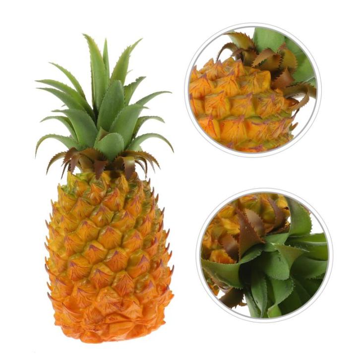 3St simulierte Ananas-Ornamente Ananas Pflanzer Ananas-Modell Ananas Attrappe für Schaufenster Kunst Ananas für Hausdekoration Wassertisch Spielzeug Modell mit künstlicher Anana