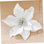 15St Weihnachtsblume Hohle Weihnachtssternblume Künstliche Blumen des Weihnachtssterns künstliche blüten Artificial Simulationsblume Weihnachtsbaumblume Plastik Silver