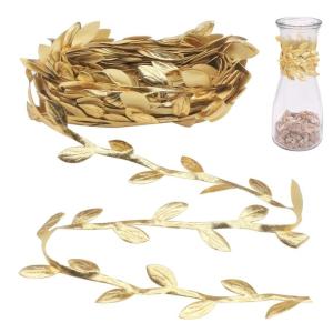 10 m gouden ranken, rank, bladerslinger, kunstrank, kunstbladeren, bladband, doe-het-zelf bladeren, slinger, voor feest, bruiloft, ceremonie, lampdecoratie