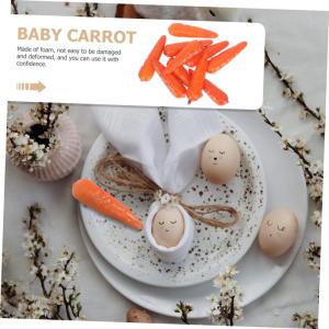 4 Sätze Künstliche Karotte Gemüse-Foto-Requisite Ostern Spielen Karotte Möhren Mini-Karotten Kinderknallzeug Mockin Frühlingsdeko Karottendekor Karotten Basteln Schaum 30 Stü