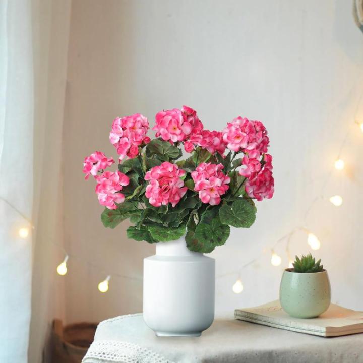 , 6 bundels voor binnen en buiten, , decoratie, , uv-bestendig, geraniumstruik voor hangende tuin, veranda, raam, box, decoratie, roze