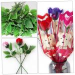 200 STK Rosenstiel künstliche blüten Artificial Rosenblumenstiel Bouquet Flowers Kunstblätter Rosenblumendraht künstliche Rosen bastelt Blumendraht DIY-Material Kunststoff