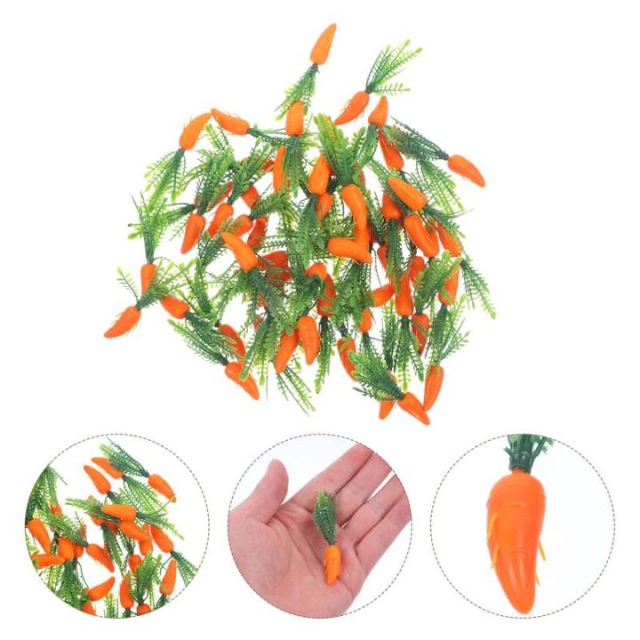 1 Satz Simulierte Karotte Karotten Kuchendeko Karottenkuchen-Dekoration Glitzernde, Funkelnde Karotten Kaninchen Karotten Gemüse Heimdekorationen Gemüse-Foto-Requisite Plastik 60