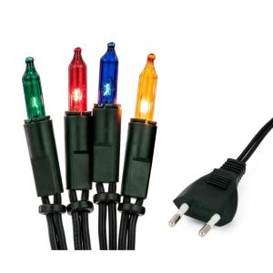 Lichtsnoer 100, 14,85 m kerstboom lichtketting kleurrijk, mini lichtketting raam kerstdecoratie, kaarsen lichtketting met stekker, lichtketting stopcontact kabel groen, 839074
