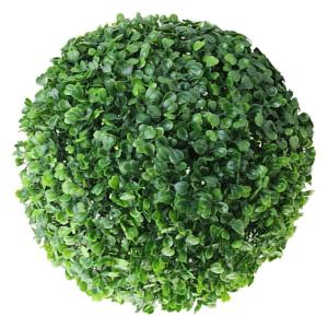 dekorative Kugeln mit grünem Blatt Topiary Sphäre künstlicher Formschnitt gefälschte Pflanzenkugeln Gras Kunstrasen-Anhänger gefälschter Pflanzenkugel-Anhänger Plastik Green