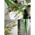 Kunstblumen Luxuriöses künstliches Blumenarrangement in Glasvase – Elegante Heimdekoration für Wohnzimmer und Esstisch, Kunstblume für jeden Anlass