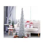 Kuaizi Weihnachtsbaum Ornament einziehbare Weihnachten Liefert Wolle Top Christmas Tree Folding Weihnachtsdekor Fit for Home Party Jingxin(1.5M,Blu)