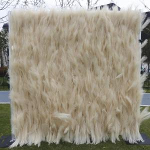 Simulierte Schilfwand Pampasgras Wand Stoff Hintergrund Blumenwand Hintergrund Wand Für Foto Hintergrund Home Party Hochzeit Hintergrund(2.4 * 2.4m/7.8 * 7.8ft)