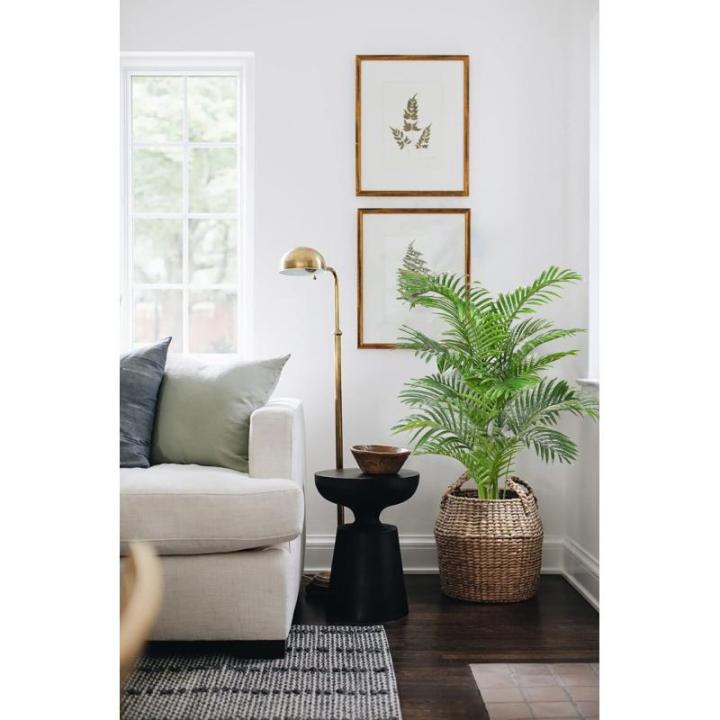 Kunstbaum Palme Kunstpflanze Tropische Kunstpalme Künstliche Pflanzen Groß Zimmerpflanzen Deko für Wohnzimmer Büro Schlafzimmer Haus, 140CM