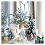 Weihnachts-Essentials, künstlicher Weihnachtsbaum, weißer künstlicher Baum, hängende Ornamente, kleine kleine zedernkiefern, neujahrsdekorationen, Lametta-Girlande, anwendbar f