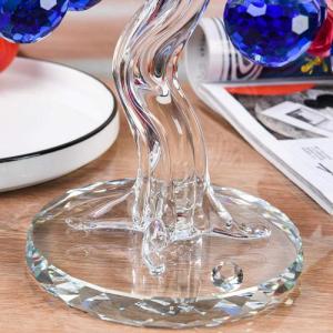 Kristallen appelboom mooie glaskristal appelboom met 36 ​18 12 stuks appels Fengshui handwerk Chirstmas Tree hangende versiering huiswarming geschenken-Azul._18 hangt 40mm appel