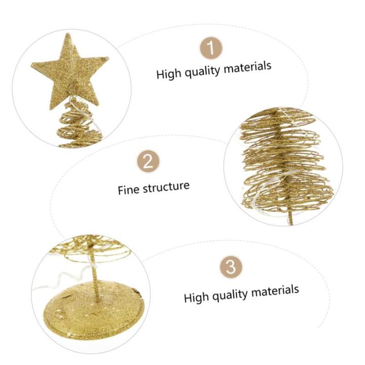 1 stks lichtgevende kerstboom tafellamp boom verlichte berk kerst kerstdecoratie lichtgevende kerstbomen festival decor kerstscène ornament smeedijzer goud