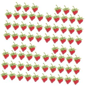 4 Sätze Simulierte Erdbeere Künstliche Fruchtdekoration Künstliche Früchte Gefälschte Erdbeeren Für Künstliches Backen Miniaturfrüchte Erdbeerdekorationen 18 Stück * 4