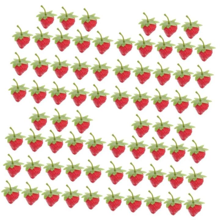 4 Sätze Simulierte Erdbeere Künstliche Fruchtdekoration Künstliche Früchte Gefälschte Erdbeeren Für Künstliches Backen Miniaturfrüchte Erdbeerdekorationen 18 Stück * 4