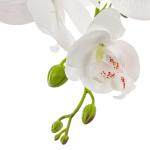 Künstliche Orchidee Kaskaden Blumenstrauß Weiß im Topf Wandgrün H 110 cm Heimbüro Dekoration, Kunstpflanze Orchidee, Kunstblume, Künstliche Orchidee im Topf