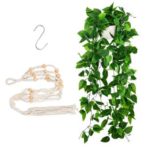 , hangende planten, voor binnen en buiten, balkon, bruiloft, slaapkamer, bruiloft, wanddecoratie, groen-1