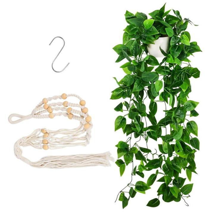, hangende planten, voor binnen en buiten, balkon, bruiloft, slaapkamer, bruiloft, wanddecoratie, groen-1