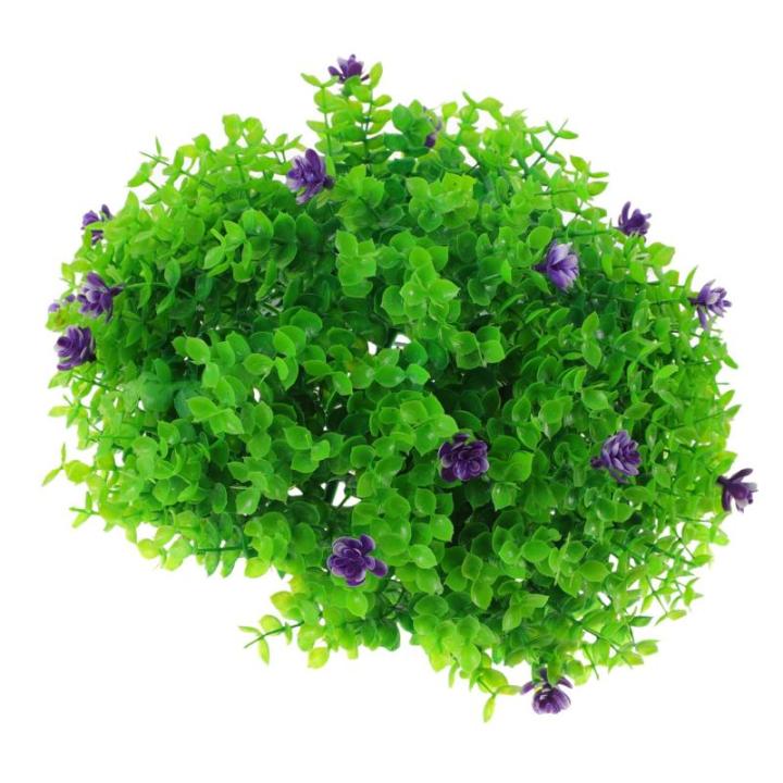 3St Dekorative Grasbälle für den Garten Eucalyptus Decoration Künstliche Pflanzenkugel Topiary-Kugeln hängen Simulation von Pflanzenkugeln Hausversorgung Partygeschenk Plastik