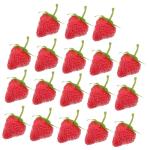 3 Sätze Simuliertes Erdbeer Küchenfruchtmodell Falsche Fruchtdekoration Gefälschte Früchte Gefälschte Erdbeeren Künstliche Früchte Erdbeeren Erdbeer Requisiten 18 Stück * 3