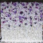 Künstliche Blumen-Wandpaneele, Lila Und Weiß, Kunstrosen, Künstliche Blumen-Hintergrundpaneele Für Hochzeit, Party, Event, Blumen-Wanddekoration(1.5M*2.4M)