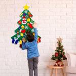 Kid Felt Christmas Tree | Wall Art Decor | Christmas Tree Wall Decor | Felt Christmas Tree | Christmas Tree For Kids Interactive Fun For Children's Rooms, Bedrooms, Dormitories