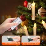 12 verpakkingen warmwit, op batterijen werkende, waterdichte, vlamloze drijvende kaarsen met afstandsbediening en dimbaar, kerstkaarsen warm wit - voor de kerstboomdecoratie thuis