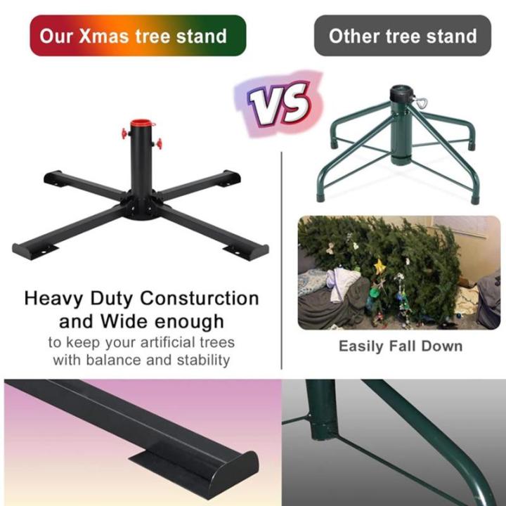 Künstlicher Weihnachtsbaumständer, Weihnachtsbaumsockel - Faltbare künstliche Baumstütze,Ersatz-Weihnachtsbaumbein aus Metall, Weihnachtsbaumzubehör für den Garten, den Garte