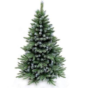 Künstlicher Weihnachtsbaum aus Fichte mit Scharnier, beflockter Schnee, automatisch ausbreitende, geschmückte Bäume im Ständer, Weihnachten for den Innenurlaub(5Ft(150CM))
