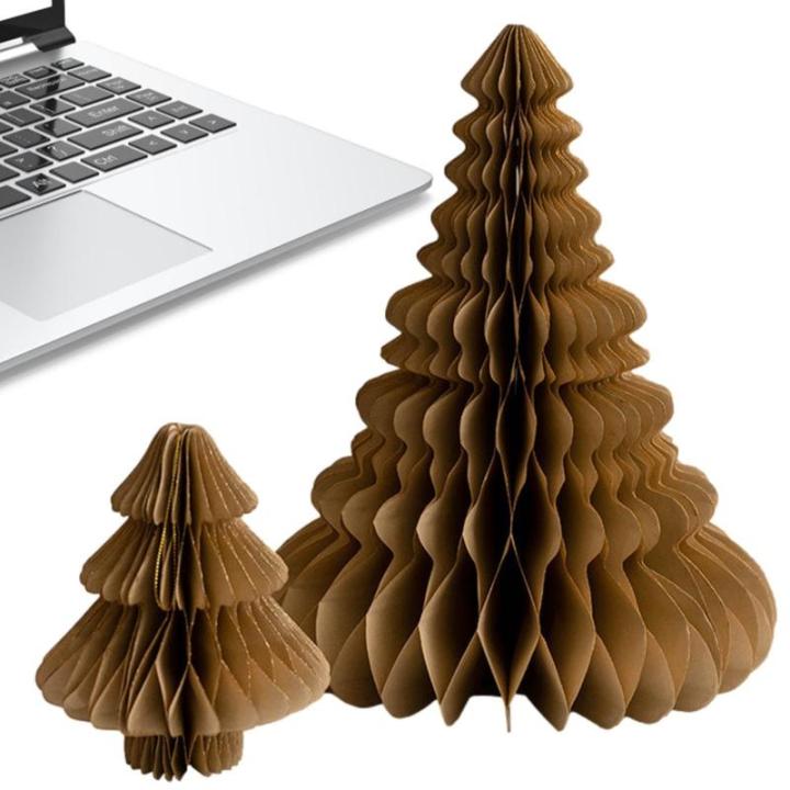 Waben Weihnachtsschmuck, 2 STÜCKE Desktop Weihnachtsbaum Ornament, Weihnachtsbaum-Dekoration Mit Mehrschichtiger Textur Für Weihnachtsfoto-Requisiten, Partydekoration