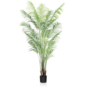 Kunstpalm, 190 cm, grote kunstplant in pot, kunststof palm, ziet eruit als een echte plant, decoratie voor woonkamer, balkon, slaapkamer, kantoor, cadeau voor een housewarming (1 s