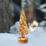 Beleuchteter Tisch-Weihnachtsbaum, Weihnachtsschmuck, Nachtlicht, Nachtlampe für Kaminsims, Schlafzimmer, Fenster, Regal, Wohnzimmer, S Gold