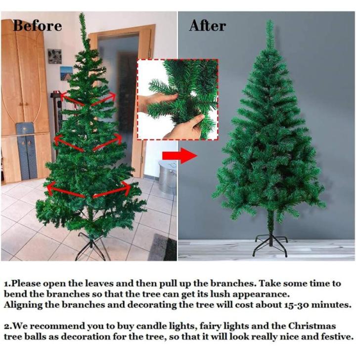 Pvc-kunstkerstboom, 120 cm, 180 takken, natuurgetrouw, kerstdecoratie, kerst, snel op te zetten, klapsysteem, moeilijk ontvlambaar en standaard, groen