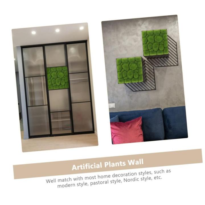 5 stuks gesimuleerde mosschuimsimulatie, moswand, groen mos voor plantenbakken, bruiloftsdecoraties, schuimplaat kunstmos wanddecoratie binnen container