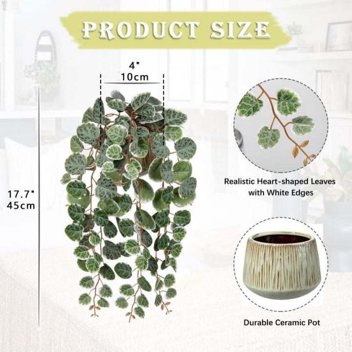 Hangende , decoratieve neppotplanten, hartenkoord planten binnen en buiten, nepplanten voor thuis, muur, woonkamer, slaapkamer, kantoordecoratie