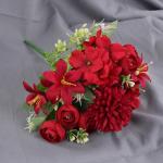 Kunstbloemen decoratieve kunstbloemen met stelen voor doe-het-zelf bruiloft, bruidsboeket, babydouche, bloemstuk, tafeldecoratie, woondecoraties 1015