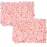Blumen-Wandhintergrund – Blush 2 Stück Blumen-Wandpaneele 0,4 x 1,2 m, Seidenblumen-Wanddekoration für Hochzeit, Party, Abschlussball, Abschlussfeier, Brautparty, Dekoration