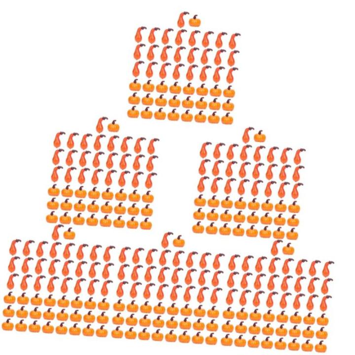 300 stuks pompoenornamenten bureau-opzetstuk kerstdecoratie oranje outfit kleine Thanksgiving-pompoenen Halloween pompoenen rekwisieten kunstmatige pompoenen herfstdecoratie fruit