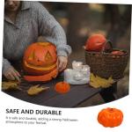 600 STK Kürbis Dekoration kleine Kürbisse Emulation orangefarbenes Dekor Halloween Pumpkin halloweenkürbis Herbstdeko Halloween-Kürbis-Requisiten Kürbisse in Mikrolandschaft S