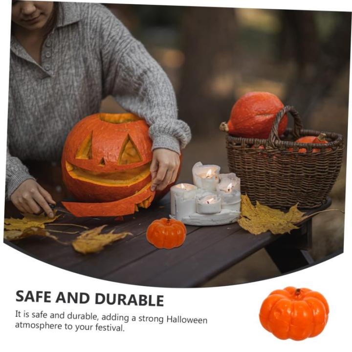600 STK Kürbis Dekoration kleine Kürbisse Emulation orangefarbenes Dekor Halloween Pumpkin halloweenkürbis Herbstdeko Halloween-Kürbis-Requisiten Kürbisse in Mikrolandschaft S