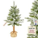 Kleine kunstkerstboom, 65 cm, sneeuwgetrouwe replica met spuitgietelementen, kunstkerstboom, decoratie, dennenboom, kerstdecoratie (sneeuw, 65 cm)