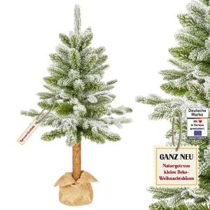 Kleine kunstkerstboom, 65 cm, sneeuwgetrouwe replica met spuitgietelementen, kunstkerstboom, decoratie, dennenboom, kerstdecoratie (sneeuw, 65 cm)