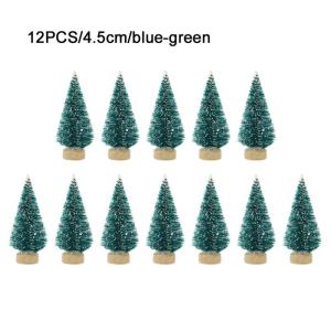 12 decoratieve kunstkerstbomen van sisal, miniatuur dennenboom voor handwerk, decoratie, tafeldecoratie, miniatuur dennenboom