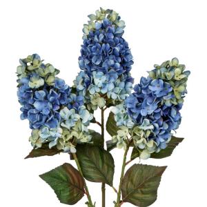 3 stuks nepbloemen hortensia blauwe 73,9 cm hoge kunstmatige hortensia bloemen, zijden bloemen lange steel voor bloemstuk thuis boerderij kantoor hotel decoratie