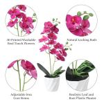 Set van 3 orchidee kunstbloemen in pot (38 cm) wit roze zijden bloemen kunstorchidee Phalaenopsis kunstplant kunstbloemen als echte decoratieve bloem voor tafel wooncultuur kantoor