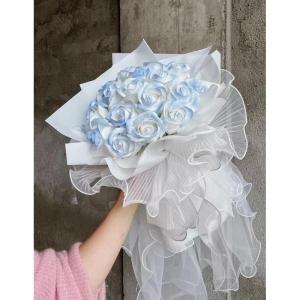 Hochzeitsstrauß for die Braut mit künstlichen Blumen, künstlichen Blumen, Dekorationszubehör for die Hochzeits- und Verlobungszeremonie, künstlicher Blumenstrauß aus Seide(Bl